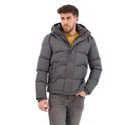 Superdry Herren Pufferjacke Everest Short mit Kapuze – gepolstert – Anthrazit M