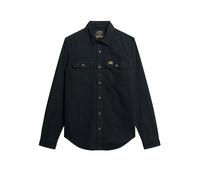 SUPERDRY Flanellhemd schwarz | S