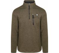 Superdry Half Zip Pullover Fleece Olive - Größe L Grün L