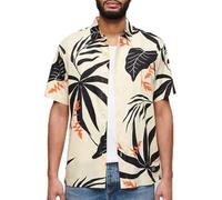 Superdry Hawaiian R1-S/S Shirt (M) für Herren, Silhouette Off White, M