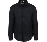 Superdry Hemd Herren Langarm Leinen blau, M