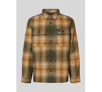 Superdry Hemdjacke mit Kentkragen in Oliv, Größe M