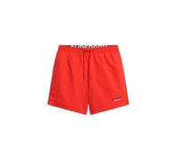 Superdry Herren 15" Sportswear Badeshorts mit Stickerei Apfelrot XL