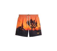 Superdry Photographic 17 Inch Badehose orange/schwarz - XL