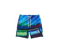Superdry Herren 17-Zoll Badeshorts aus recyceltem Material mit Foto-Print Neon Marineblau XXL
