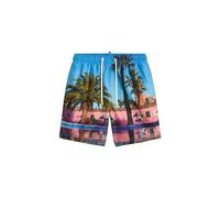 Badeshorts SUPERDRY "SD-PHOTOGRAPHIC 17" SWIM SHORT" Gr. M, N-Gr, blau (palm blue) Herren Badehosen Badeshorts (62246032-M)
