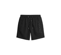 Superdry Herren 17-Zoll Premium Badeshorts mit Stickerei Schwarz XXL