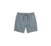 Superdry Herren 17-Zoll Premium Badeshorts mit Stickerei Sturmwetter Grau XL
