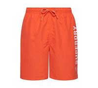 Superdry Herren 19-Zoll-Badeshorts mit Applikation aus recyceltem Material Orange M