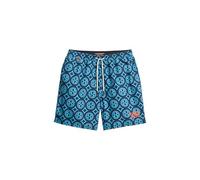 Superdry Herren 43 cm Lange Badeshorts mit Kachel-Print Talavera Kachelprint Blau M