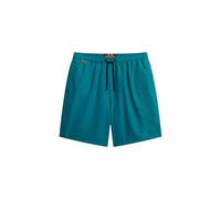 Superdry Herren 43 cm Lange Premium Badeshorts mit Stickerei Waldgrün M