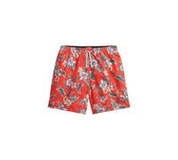 Superdry Herren 43cm Lange Badeshorts mit Hawaii-Print Botanisch Rot XL