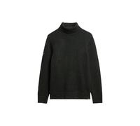Superdry Herren Angerauter Rollkragenpullover Verwaschenes Schwarz S