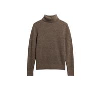 Superdry Herren Angerauter Rollkragenpullover Walnuss Braun Meliert XXL