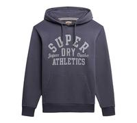 Kapuzensweatshirt SUPERDRY "SD-ATHLETIC ESS HOODIE", Herren, Gr. XL, graustone, Sweatware, Obermaterial: 100% Seide, bedruckt, casual, normal, Rundhals, Langarm Rippbündchen, Sweatshirts (70322119-XL)