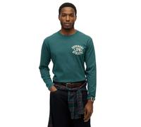 Superdry Athletic Ess Langarm-t-shirt S Dark Pine Green