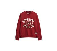 Superdry Herren Athletic Sweatshirt mit Print Bordeauxrot XL