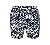 Superdry Herren Badeshorts aus recyceltem Material Marineblauer Geformter Kachelprint XL