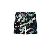 Superdry Herren Bermuda Shorts Aya-Schwarz Blumenmuster M