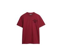 Superdry Herren Besticktes Superstate Athletic T-Shirt mit Logo Chilischotenrot M