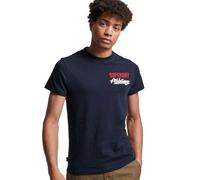 Superdry Herren Besticktes Superstate Athletic T-Shirt mit Logo Finster Marineblau M