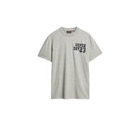 Superdry Herren Besticktes Superstate Athletic T-Shirt mit Logo Grau Meliert Gesprenkelt XXL