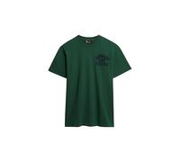 Superdry Herren Besticktes Superstate Athletic T-Shirt mit Logo Piniengrün XL