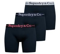 Superdry Herren Boxershorts, 3er Pack - Boxer Triple Pack, Boxer Briefs, Baumwoll Stretch Dunkelblau / 2XL XXL Blau