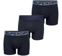 Superdry Herren-Boxershorts, 3er-Pack, Eclipse, Marineblau
