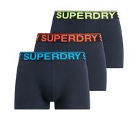 Superdry Herren Boxershorts, 3er Pack - Trunk Triple Pack, Logobund, Cotton Stretch Dunkelblau M