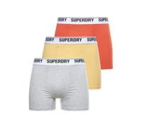 Superdry Herren Boxershorts aus Bio-Baumwolle im 3er-Pack Orange/Gelb/Grau S