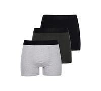 Superdry Herren Boxershorts aus Bio-Baumwolle im 3er-Pack Schwarz/Olivgrün/Grau XL