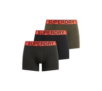 Superdry Herren Boxershorts im 3er-Pack Kaki Gestreift/Kaki Gesprenkelt/Schwarz L