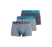 Superdry Herren Boxershorts im Dreierpack Rabenschwarz Meliert/Karstgrau Mega Gesprenkelt/Frisch Blau Gesprenkelt S