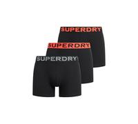 Superdry Herren Boxershorts im Dreierpack Schwarz/Orange L