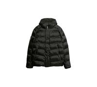 Steppjacke SUPERDRY "Hooded City Graphic Puffer Jkt" Gr. M, schwarz (black) Herren Jacken (55408165-M) black