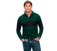 Superdry Classic Rugby Henley Langarm-polo L Enamel Green/Eclipse Navy