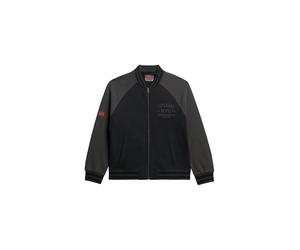Superdry Herren College Bomberjacke aus Jersey mit Grafik Schwarz M