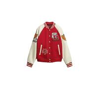 Superdry Herren College Varsity Bomberjacke mit Aufnähern College Rot M