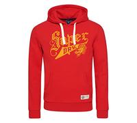 Superdry Herren Collegiate Hoodie mit Vintage-Schriftzug Drop Kick Rot L