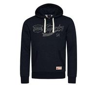 Superdry Herren Collegiate Hoodie mit Vintage-Schriftzug Marineblau Meliert M