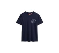 Superdry Herren Copper Label T-Shirt mit Grafikprint auf der Brust Blau Marineblau Meliert XXL