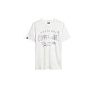 Superdry Herren Copper Label Workwear T-Shirt Cremefarben Strukturiert L
