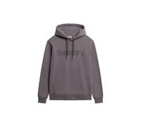Superdry Herren Core Logo City Hoodie mit lockerer Passform Dunkles Felsgrau S