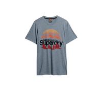 Superdry Herren Core Logo Great Outdoors T-Shirt Bachblau Gesprenkelt S