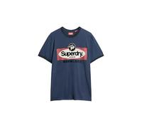Superdry Herren Core Ringer Workwear T-Shirt mit Grafik und Logo Kräftiges Marineblau XXL