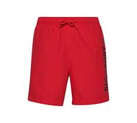 Superdry Herren Core Sport 17-Zoll-Badeshorts aus recyceltem Material Risiko Rot XL