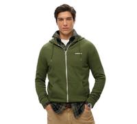 Superdry Herren Einfarbiges Hoodie mit Reißverschluss Army Grün L