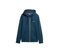 Superdry Herren Einfarbiges Hoodie mit Reißverschluss Flaschenblau M