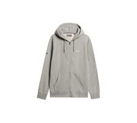 Superdry Herren Einfarbiges Hoodie mit Reißverschluss Grau Meliert XL